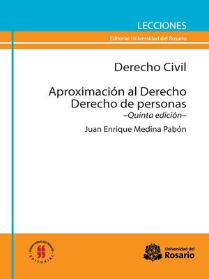 cover image of Derecho Civil. Aproximación al Derecho. Derecho de personas